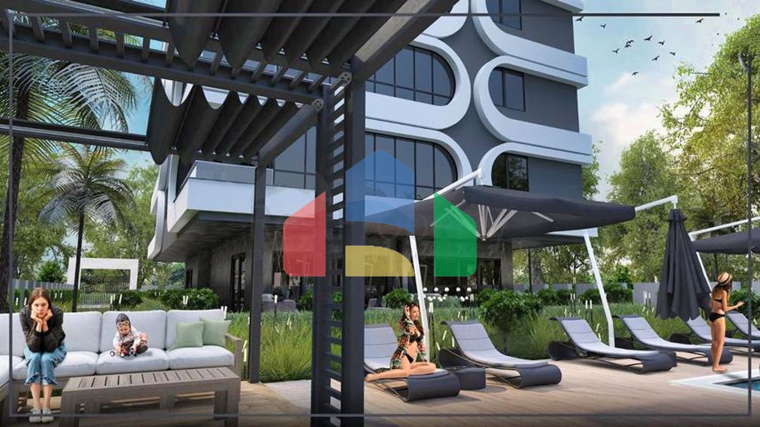 Квартиры планировки 2+1 и 3+1 в микрорайоне Ешильбахче - Анталья