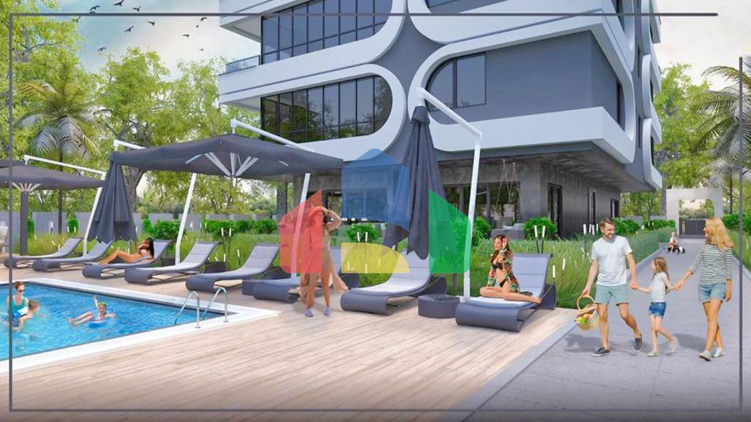 Квартиры планировки 2+1 и 3+1 в микрорайоне Ешильбахче - Анталья