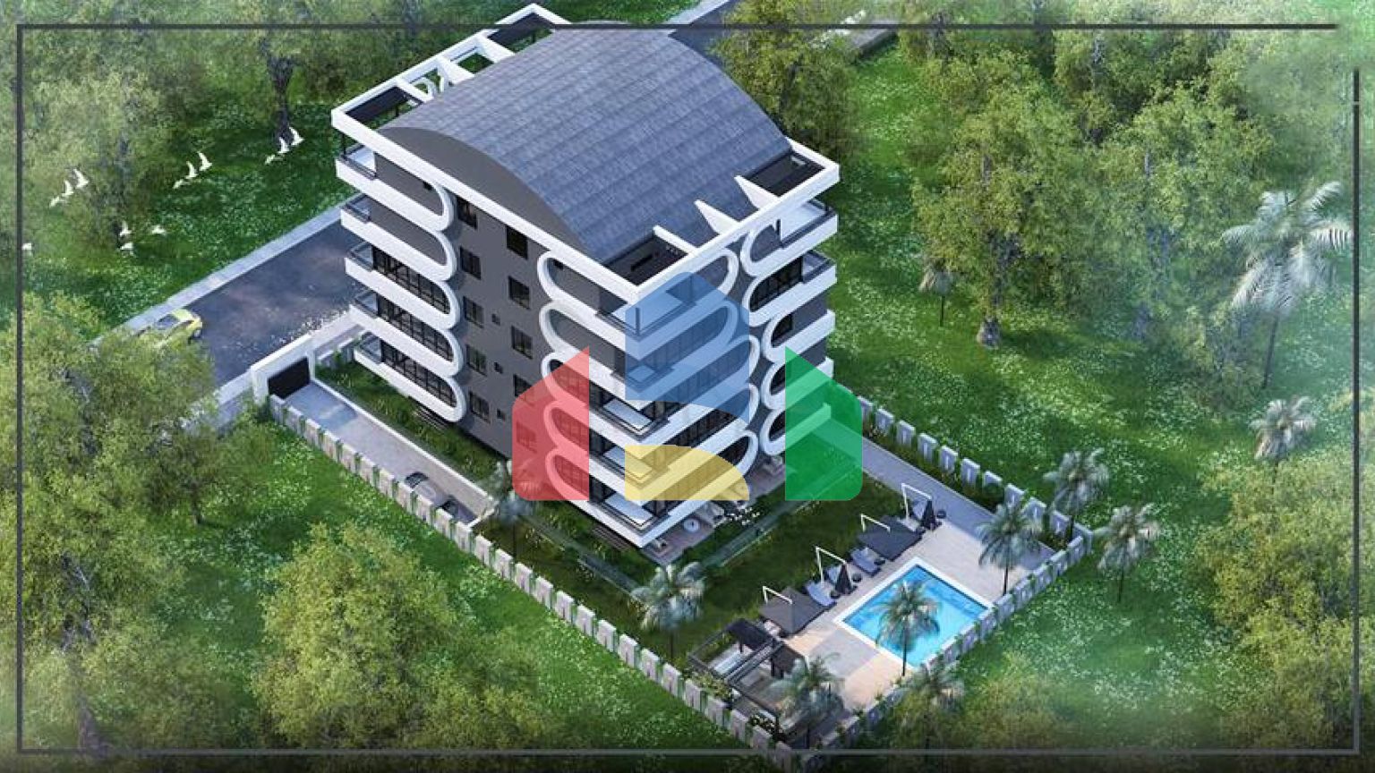 Квартиры планировки 2+1 и 3+1 в микрорайоне Ешильбахче - Анталья