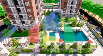 Квартира планування 1 + 1 в районі Кепез - Анталія