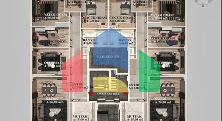 Квартири планування 2+1 , 3+1 і 4+1 в районі Кепез - Анталія