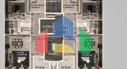 Квартири планування 2+1 , 3+1 і 4+1 в районі Кепез - Анталія