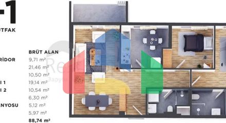 1+1 and 2+1 apartments in Kepez - Antalya area