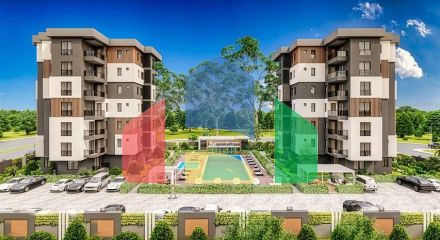 Квартири планування 1+1,2+1 в районі Кепез-Анталія