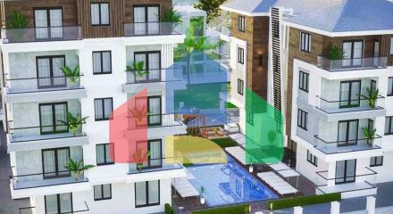 Квартира з басейном планування 2 + 1 в районі Кепез - Анталія