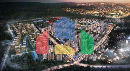 Квартиры планировки 2+1 и 3+1 в районе Кепез - Анталия