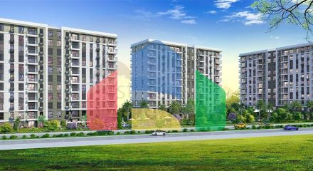 Квартиры планировки 2+1 и 3+1 в районе Кепез - Анталия