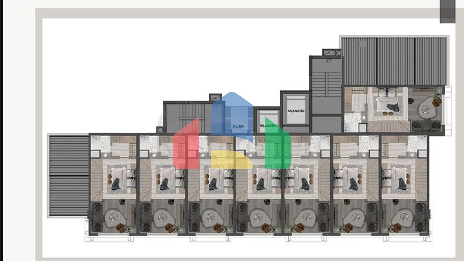Квартири планування 1 + 1 в районі Кепез - Анталія