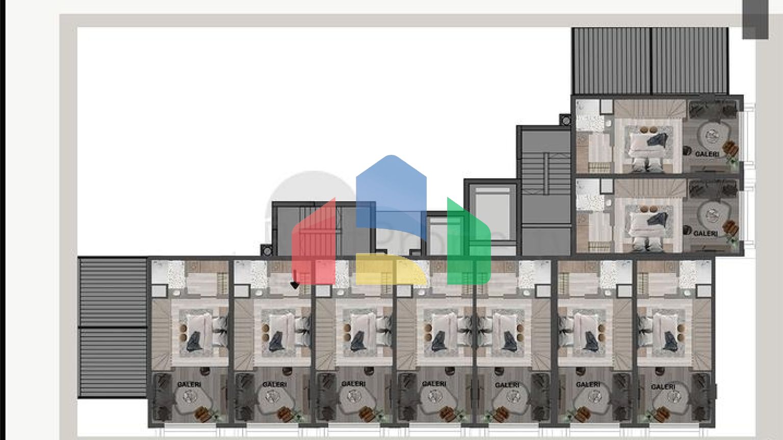 Квартири планування 1 + 1 в районі Кепез - Анталія