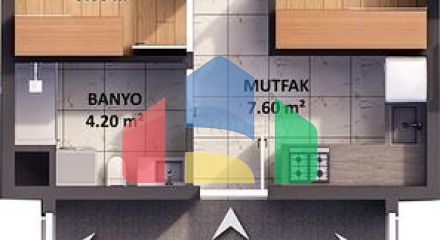 Квартири планування 1 + 1 в районі Кепез - Анталія
