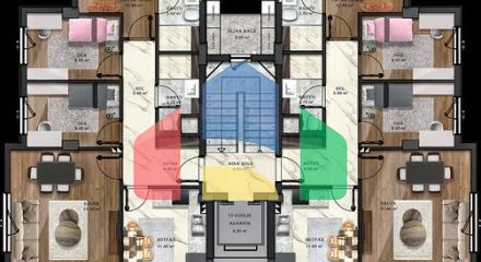 Квартиры планировки 3+1 в районе Кепез - Анталия Квартиры планировки 3+1 в районе Кепез - Анталия