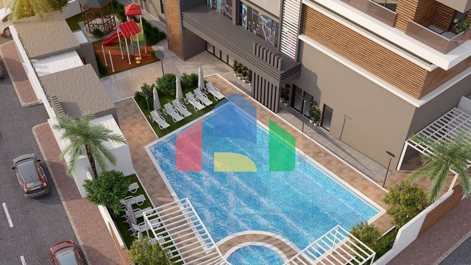 Жилой комплекс с газовым отоплением в районе Кепез Анталья