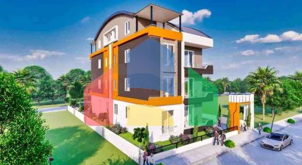 Квартира планування 4 + 2 дуплекс в районі Кепез-Анталія