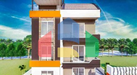 Квартира планування 4 + 2 дуплекс в районі Кепез-Анталія