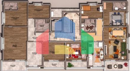 Квартиры планировки 3+1 в районе Кепез - Анталия