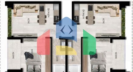 Квартира планировки 1+1 в районе Алтынташ - Анталия