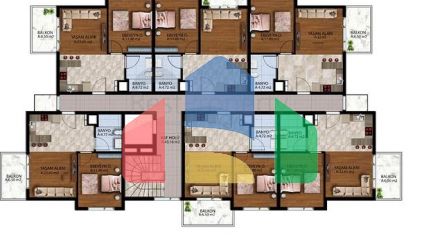Квартира планировки 1+1 в районе Алтынташ - Анталия