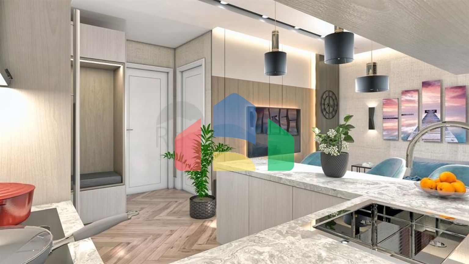 Квартира планування 1 + 1 в районі Алтинташ - Анталія