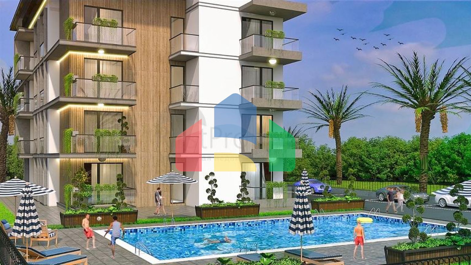 Квартира планування 1 + 1 в районі Алтинташ - Анталія