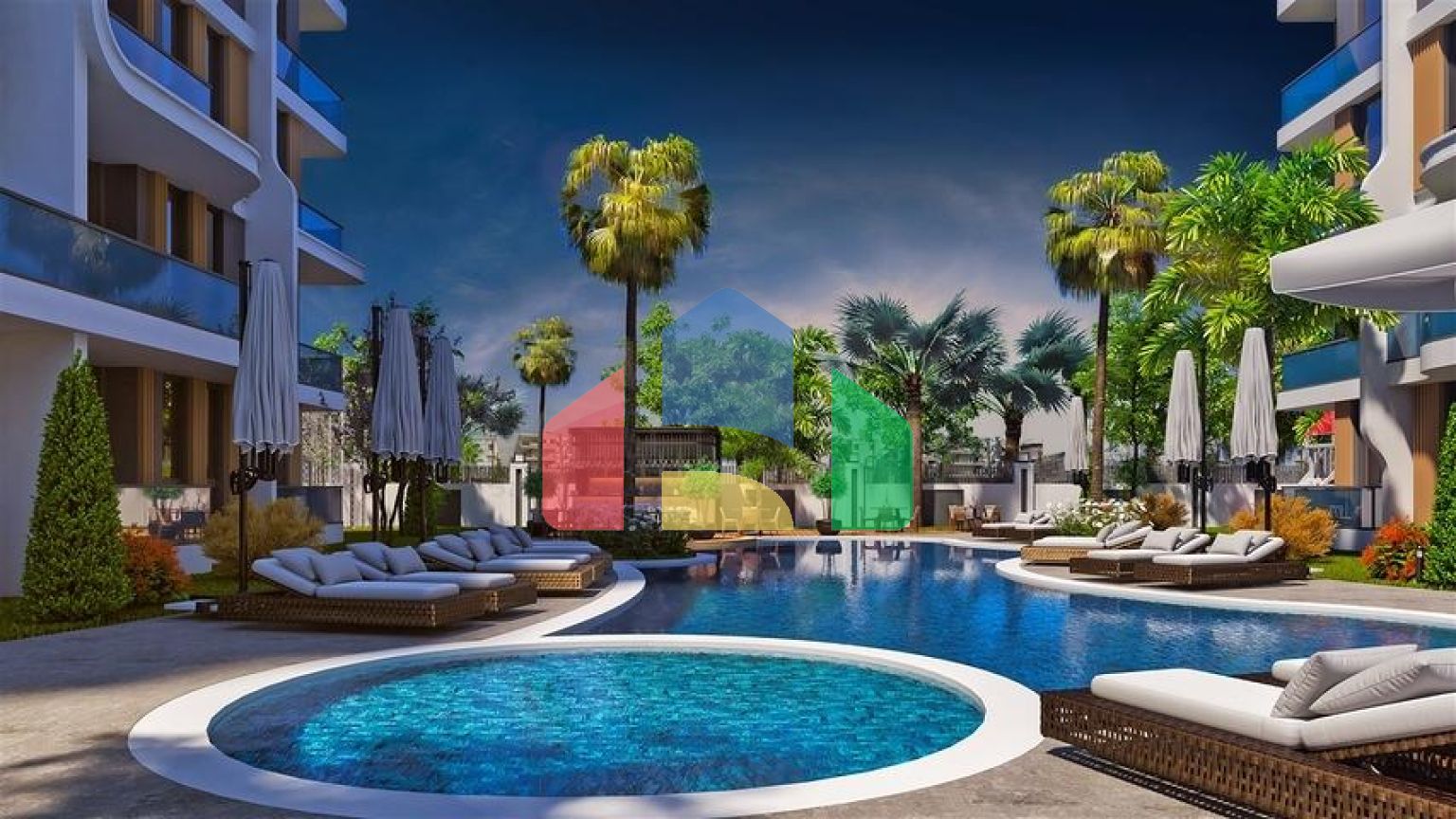 Квартира планування 1 + 1 в районі Алтинташ - Анталія