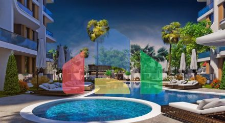 Квартира планування 1 + 1 в районі Алтинташ - Анталія