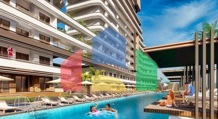 Квартира планування 2 + 1 в районі Алтинташ - Анталія