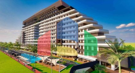 Квартира планування 2 + 1 в районі Алтинташ - Анталія