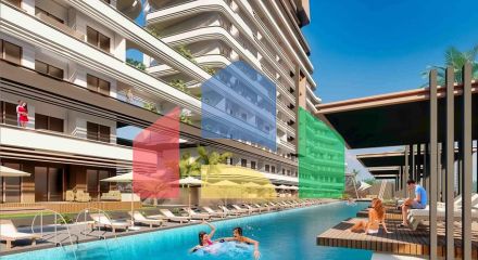 Квартира планування 2 + 1 в районі Алтинташ - Анталія