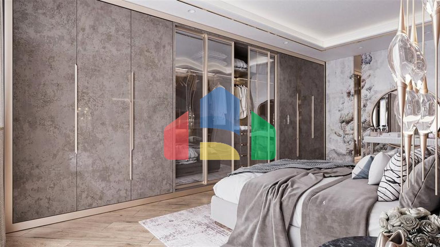 Виллы планировки 3+1 и 5+2 в микрорайоне Гюзельюрт - Анталия