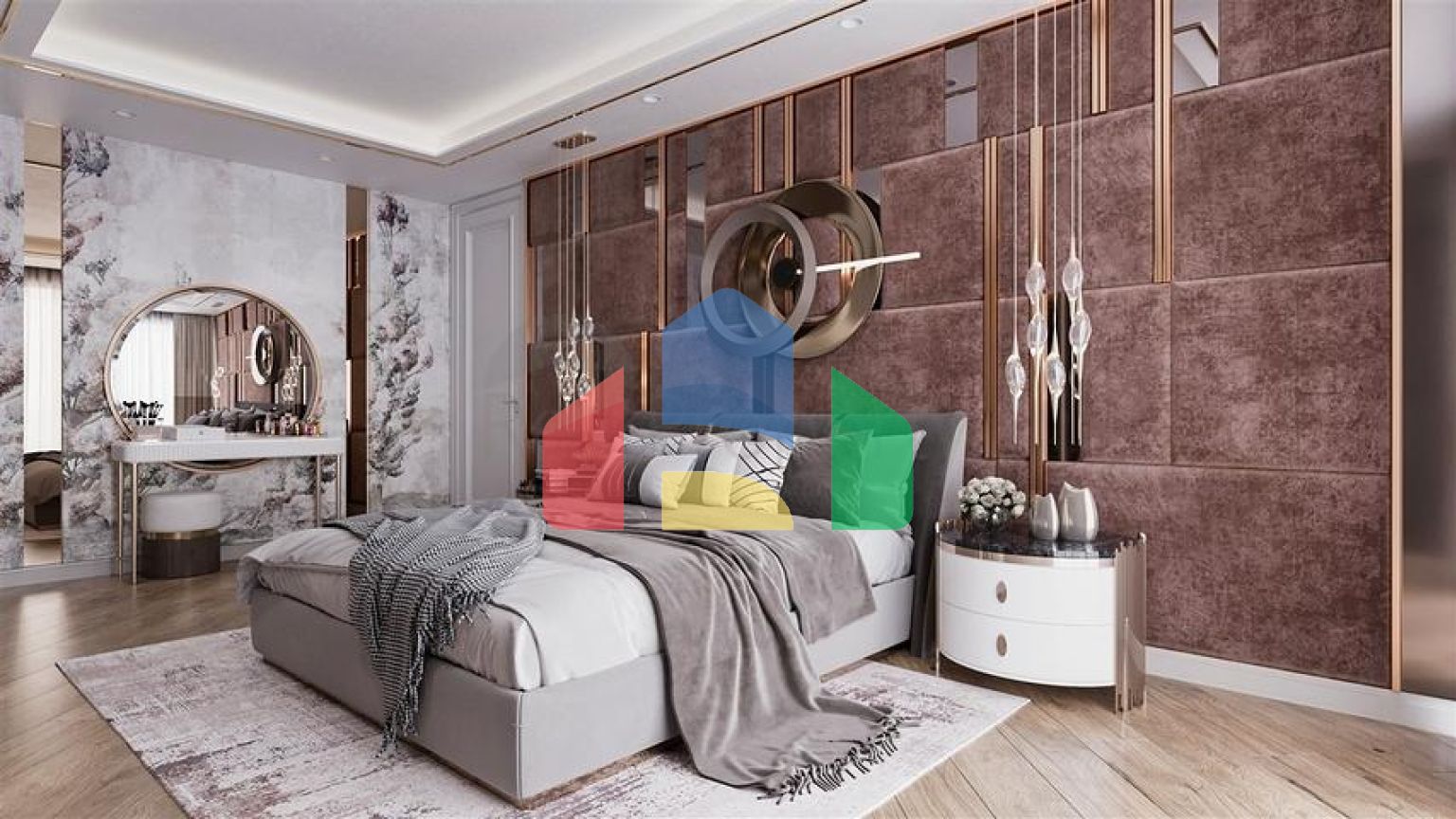 Виллы планировки 3+1 и 5+2 в микрорайоне Гюзельюрт - Анталия