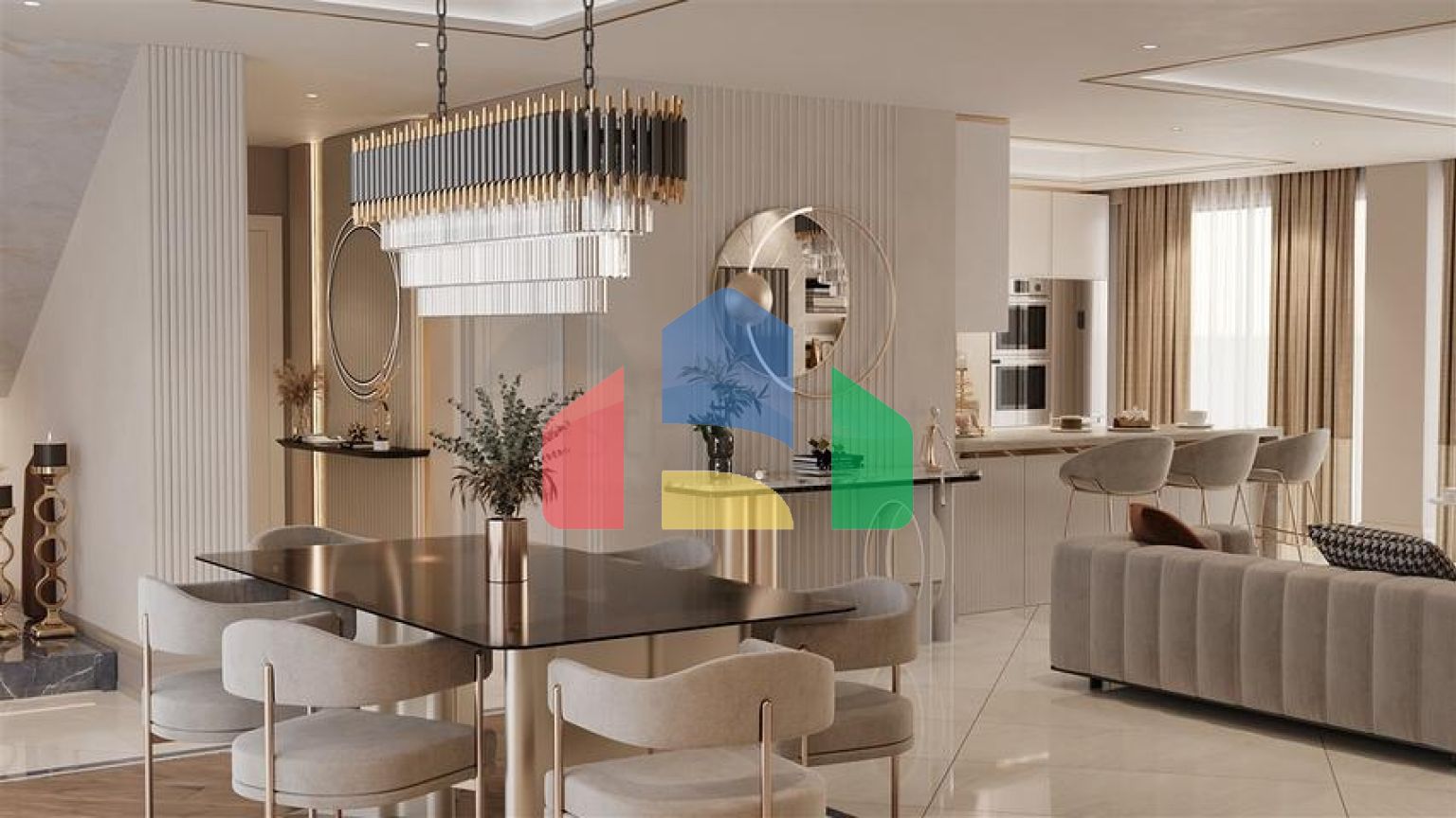 Виллы планировки 3+1 и 5+2 в микрорайоне Гюзельюрт - Анталия