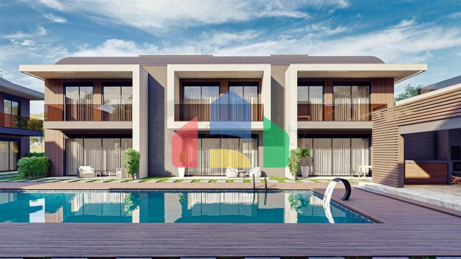 Виллы планировки 3+1 и 5+2 в микрорайоне Гюзельюрт - Анталия