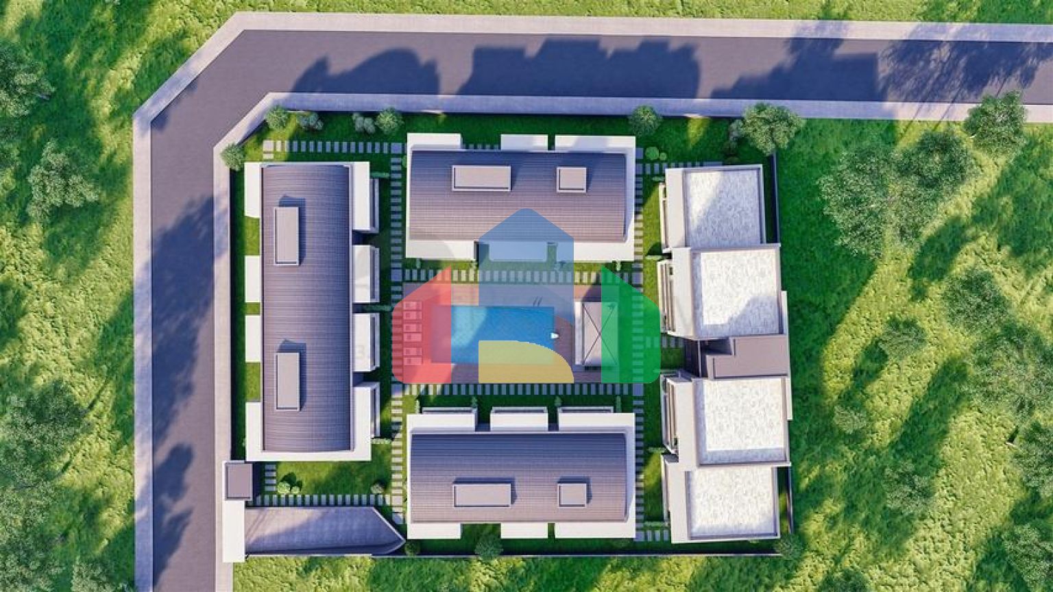 Виллы планировки 3+1 и 5+2 в микрорайоне Гюзельюрт - Анталия
