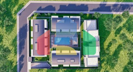 Виллы планировки 3+1 и 5+2 в микрорайоне Гюзельюрт - Анталия
