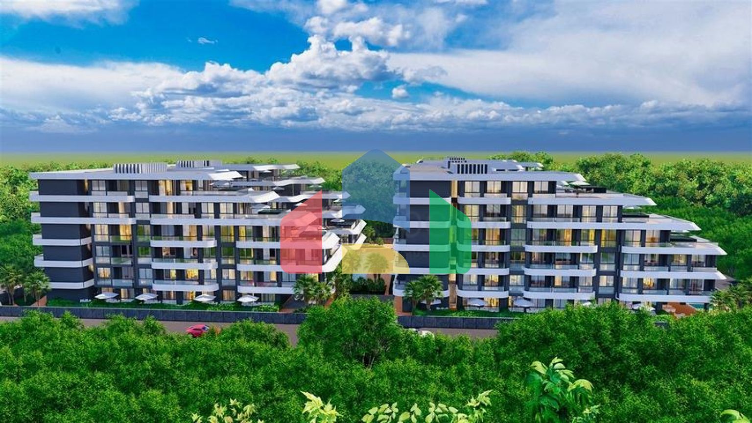 Квартира планування 1 + 1 в мікрорайоні Алтинташ - Анталія