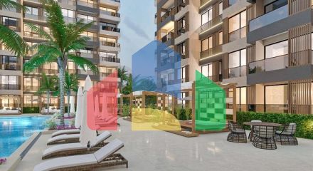 Квартира планування 1 + 1 в районі Алтинташ - Анталія