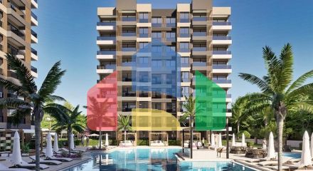 Квартира планування 1 + 1 в районі Алтинташ - Анталія