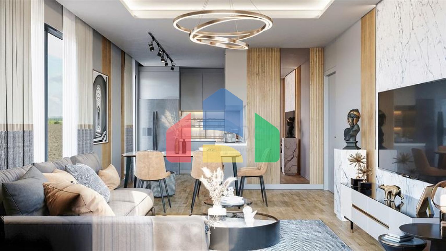 Квартири планування 1 + 1, 2+1 і 3+1 в районі Алтинташ - Анталія