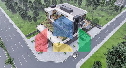 Квартири планування 1 + 1, 2+1 і 3+1 в районі Алтинташ - Анталія