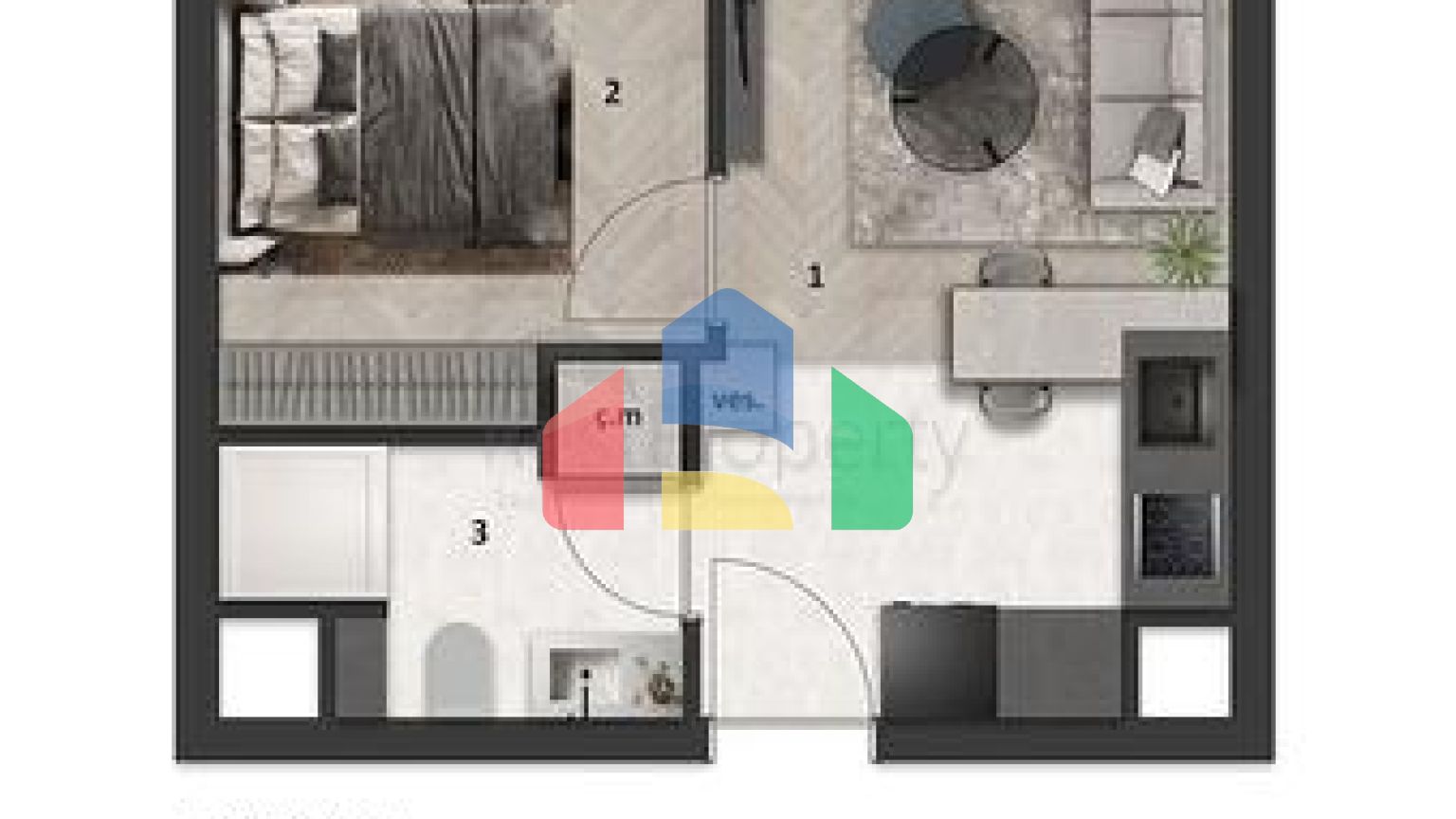 Квартиры планировки 1+1 в районе Алтынташ - Анталия