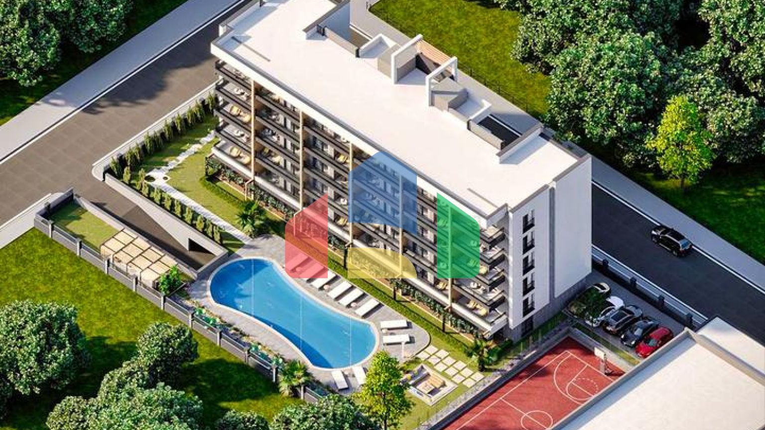 Квартири планування 1 + 1 і 2 + 1 в районі Алтинташ - Анталія