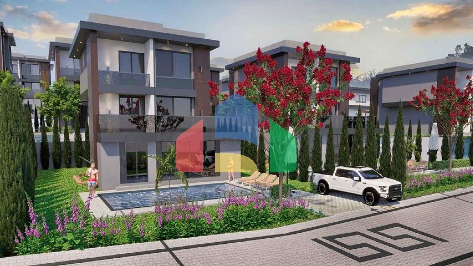 Вилла планировки 3+1, 4+2 в районе Алтынташ - Анталия