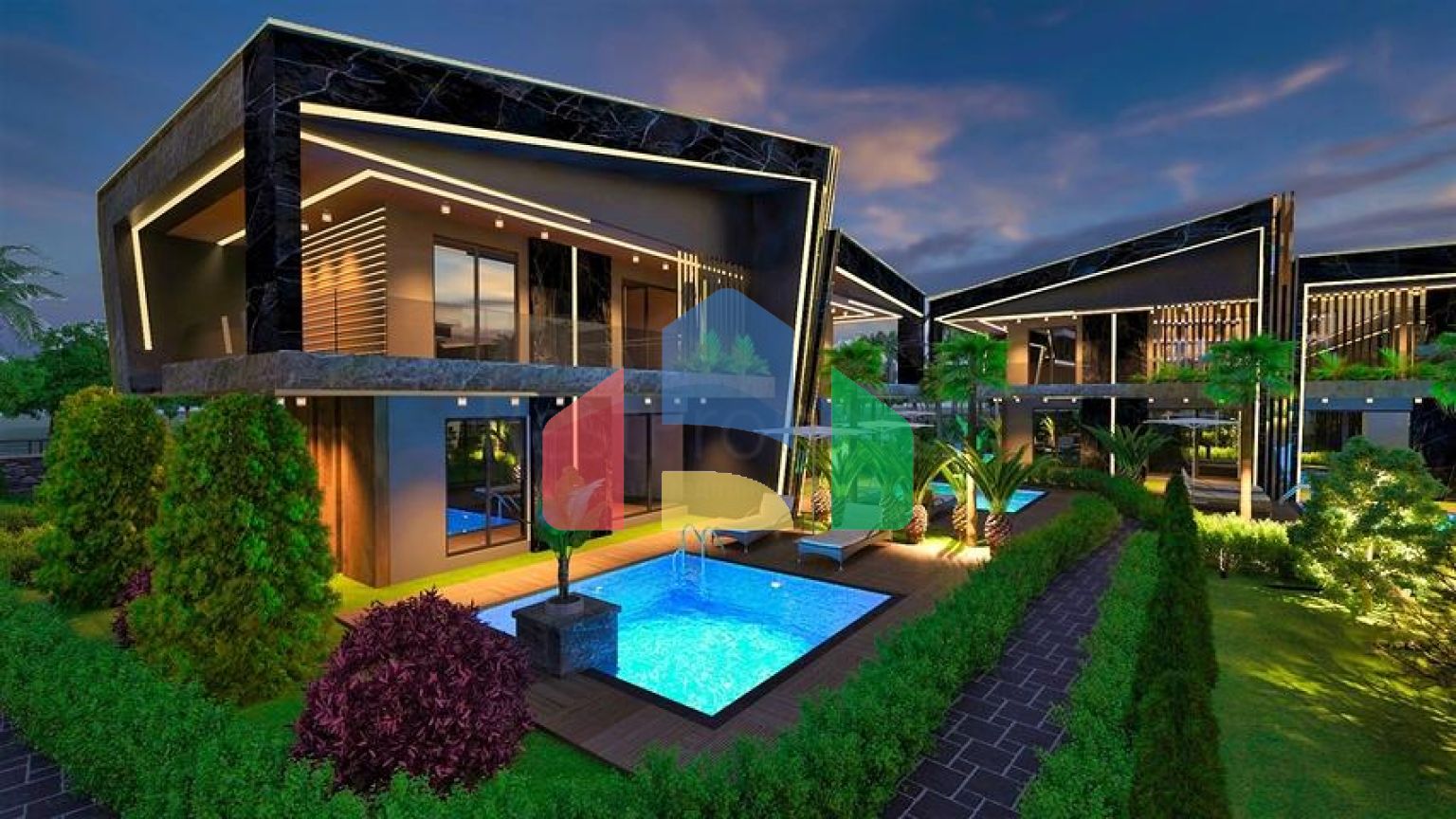 Инвестиционный проект виллы в районе Алтынташ - Анталия