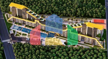 Квартира планування 1 + 1 в районі Алтинташ - Анталія
