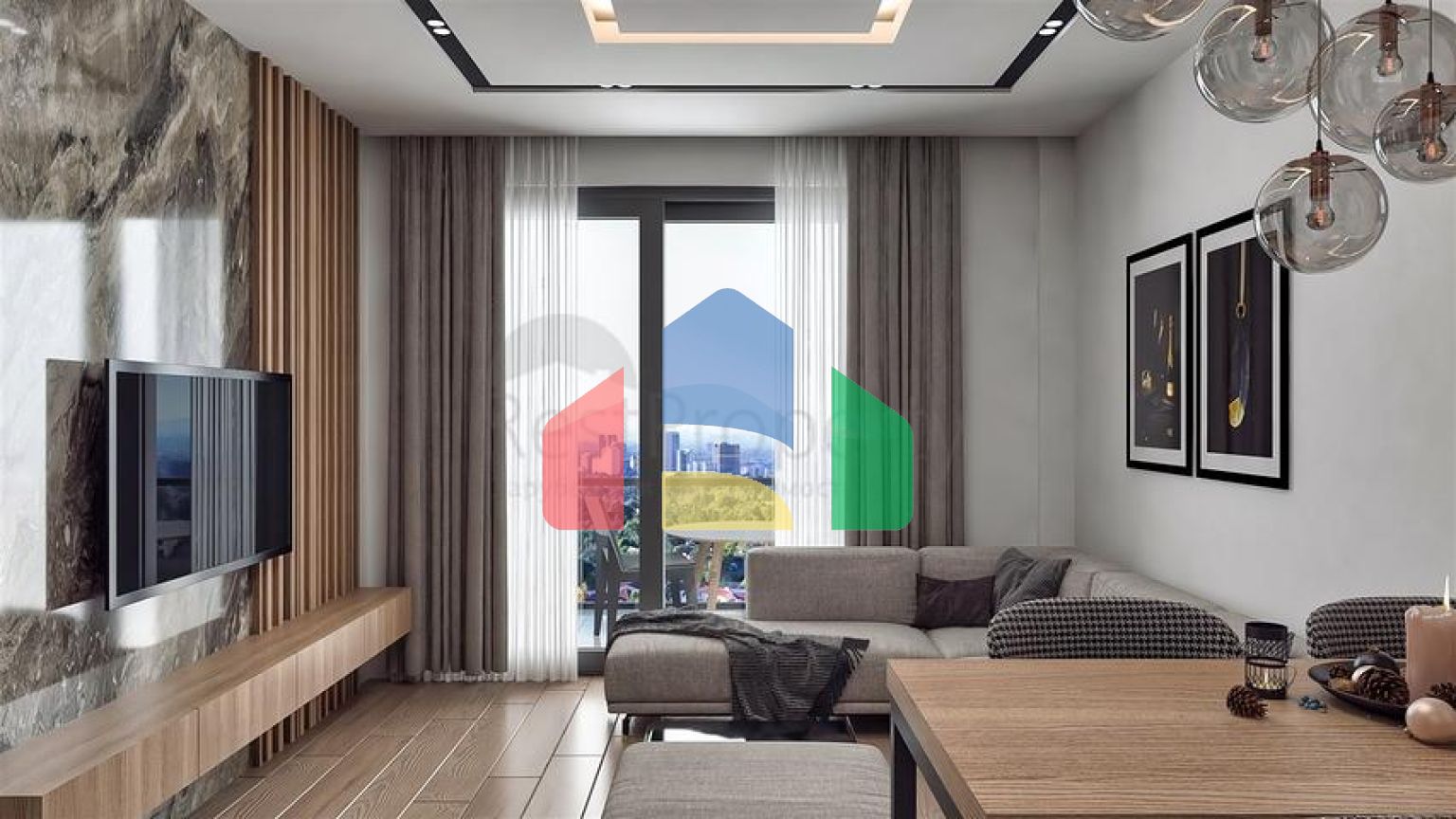 Квартира планування 1 + 1 в районі Алтинташ - Анталія