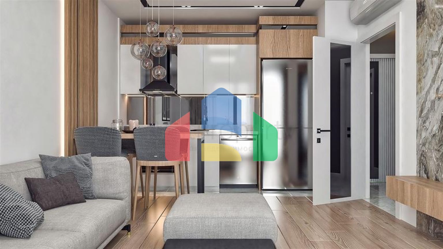 Квартира планування 1 + 1 в районі Алтинташ - Анталія