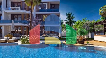 Квартира планування 1 + 1 в районі Алтинташ - Анталія