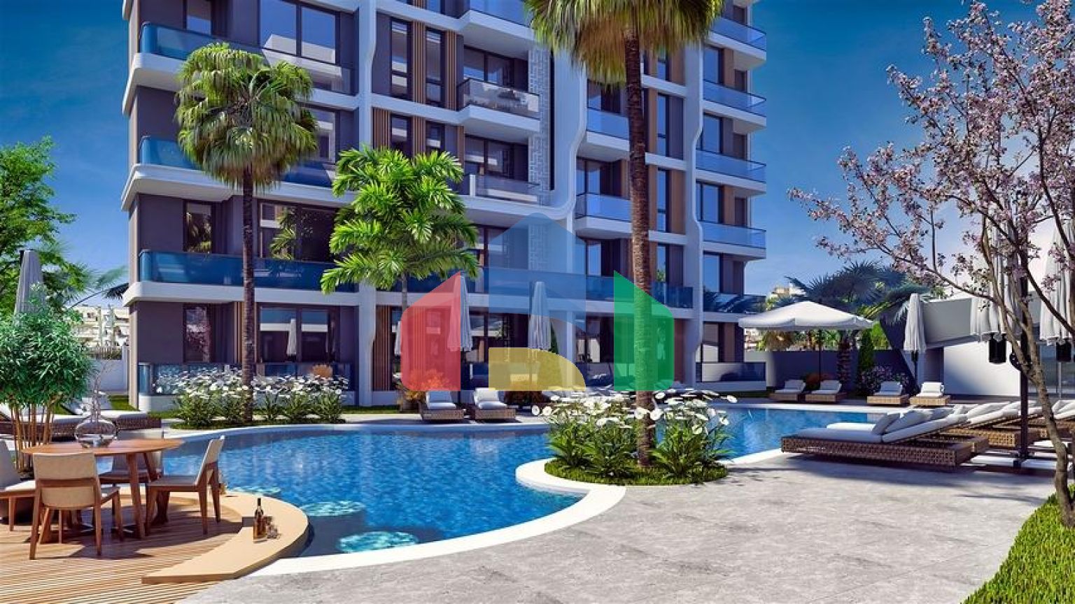 Квартира планування 1 + 1 в районі Алтинташ - Анталія