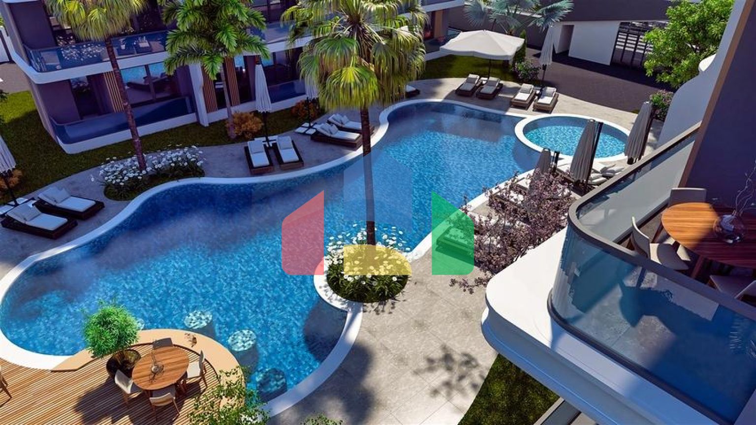 Квартира планування 1 + 1 в районі Алтинташ - Анталія