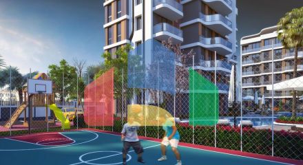 Квартира планування 1 + 1 в районі Алтинташ - Анталія